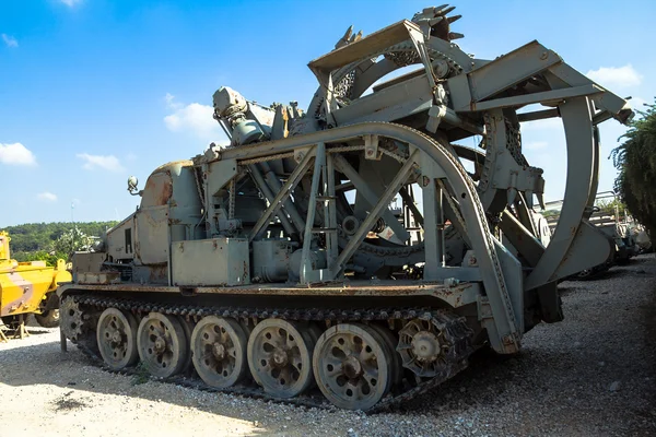 Soviet BTM High speed ditching machine. Latrun, Israel — Stock Photo, Image