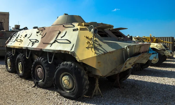 Soviet made amphibious BTR- 60 armored personnel carrier. Latrun, Israel — Stock Photo, Image