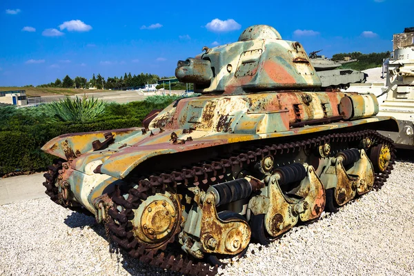ルノー R 35 軽戦車。Latrun イスラエル — ストック写真