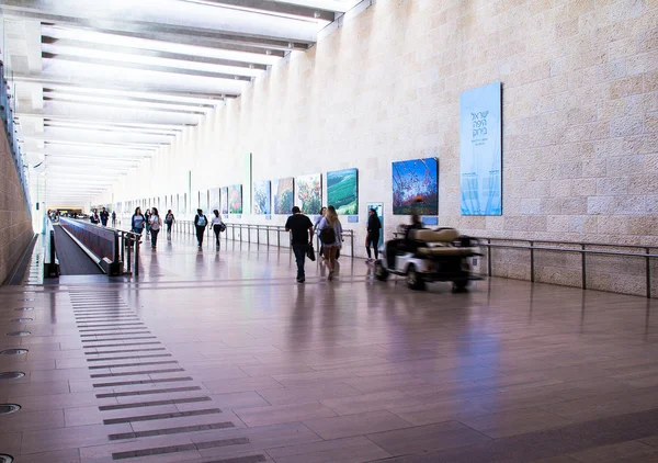 Pasajeros no identificados en el Aeropuerto Internacional Ben Gurion. Tel Aviv. Israel —  Fotos de Stock