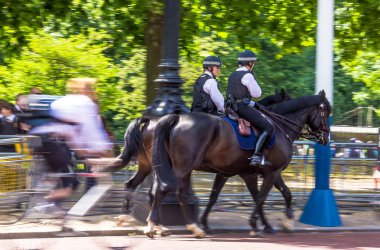 Mall, Buckingham Sarayı Londra'nın önünde sokak atlı polis kadın