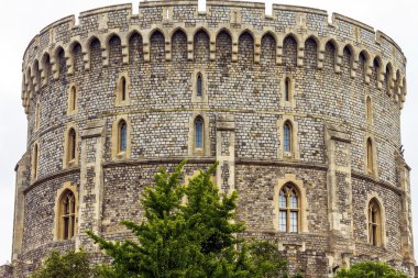 Donjon - büyük kule ya da bir ortaçağ Windsor Kalesi en içteki tutun