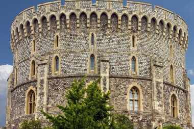 Donjon - büyük kule ya da bir ortaçağ Windsor Kalesi en içteki tutun