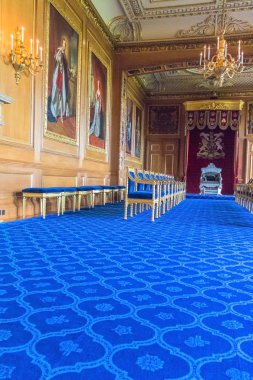   İç Ortaçağ Windsor Castle Kraliyet Sarayı. İngiltere