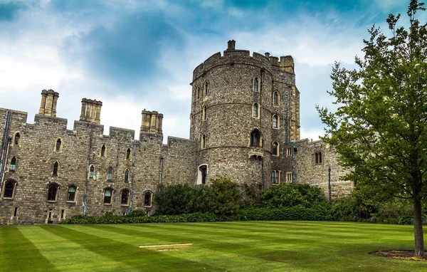 Upper Ward no Castelo de Windsor Medieval. Reino Unido — Fotografia de Stock
