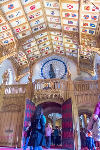 Wnętrze Pałacu Królewskiego w średniowiecznym zamku Windsor. Wielka Brytania — Zdjęcie stockowe