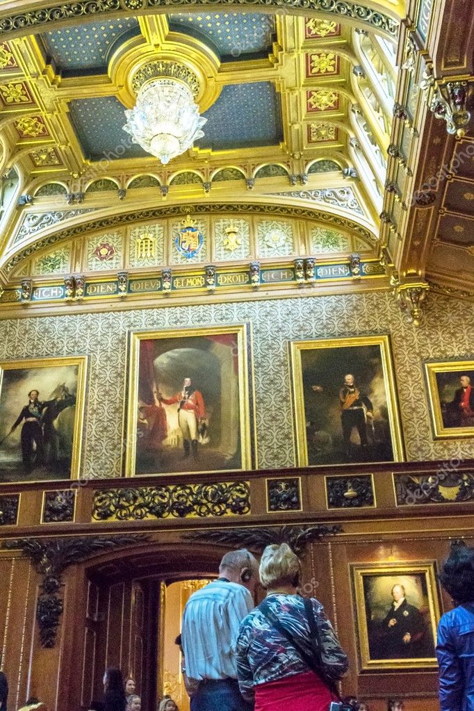 Interior Of Royal Palace In Medieval Windsor Castle Uk