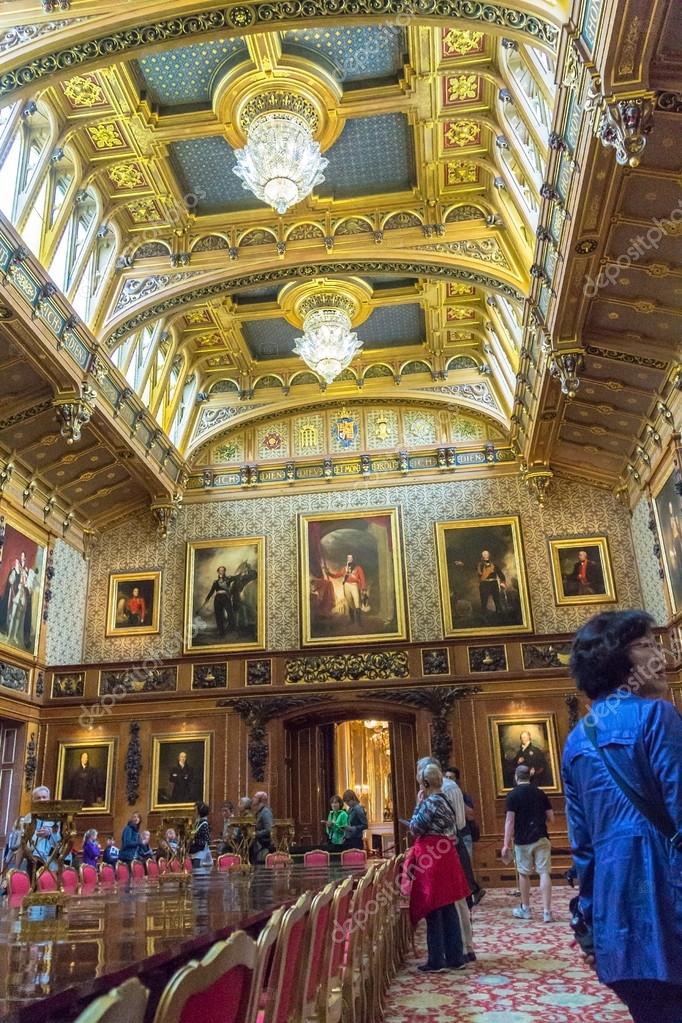 Interior Of Royal Palace In Medieval Windsor Castle Uk