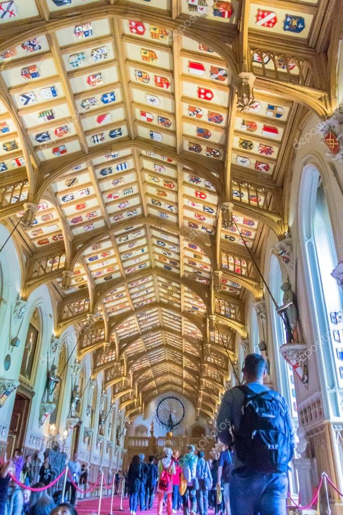 Interior Of Royal Palace In Medieval Windsor Castle Uk