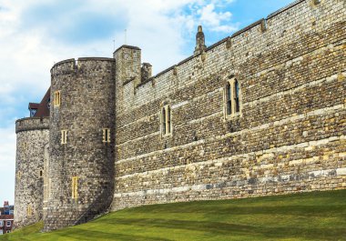 Sokağa çıkma yasağı kule, ortaçağ Windsor Kalesi alt koğuşunda parçası. 