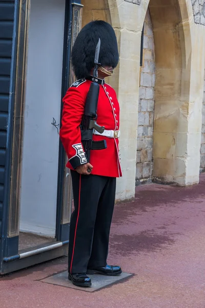 Guardia de la Reina no identificada en servicio en el castillo de Windsor — Foto de Stock