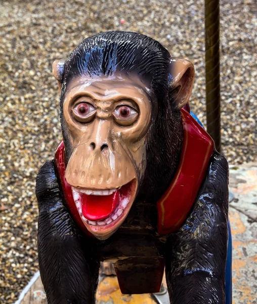 Christmas decoration with  monkey at the street in Baden-Baden — Stock Photo, Image