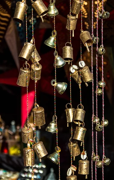 Bells hanging on the market for sale — Stock Photo, Image