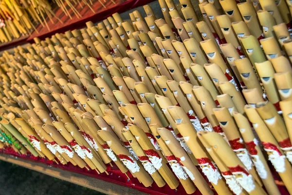 Wooden music pipes  with a picture of Santa Claus — Stock Photo, Image