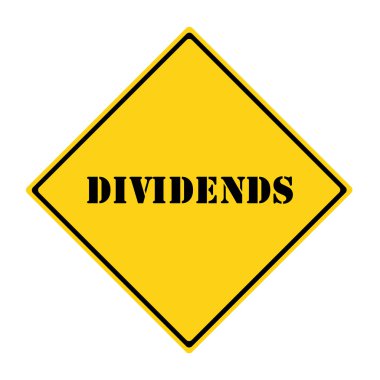 Dividends Sign yellow road sign clipart