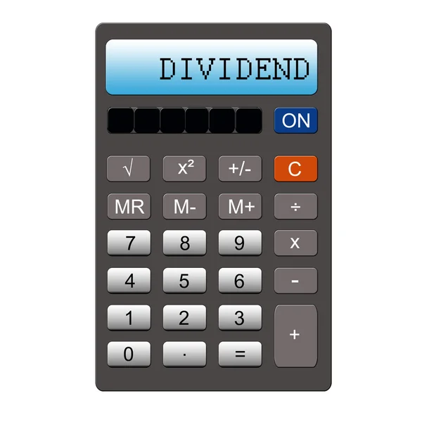 Dividend on Calculator — Stock Photo, Image