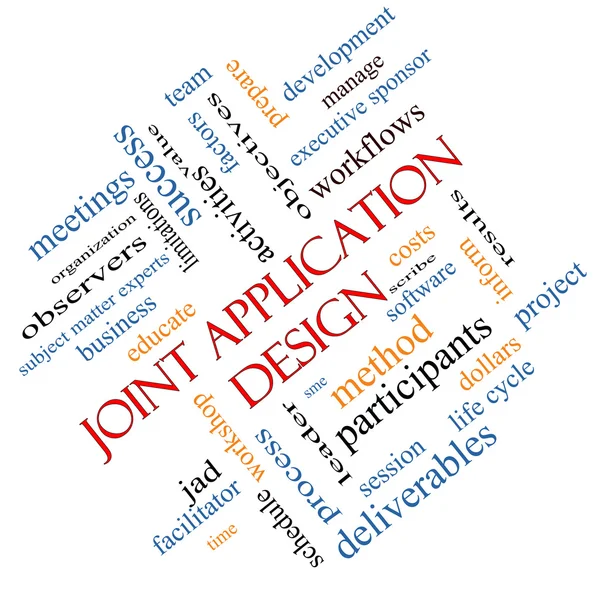 Joint Application Word Cloud Concept angled — Stock Photo, Image