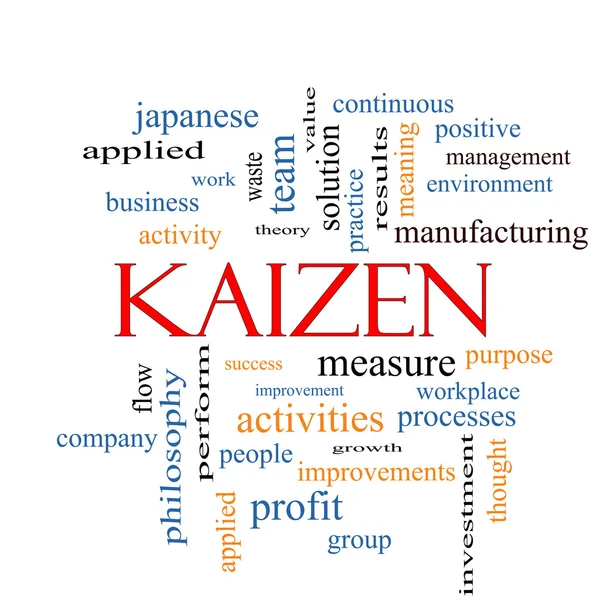 Concepto de Nube de Palabra Kaizen — Foto de Stock