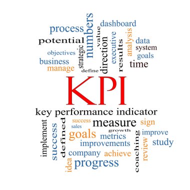 KPI Word Cloud Concept clipart