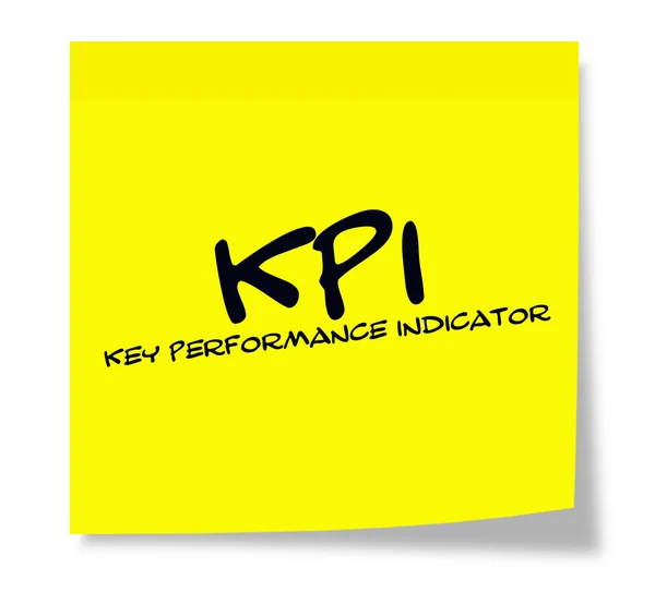 KPI kleverige nota — Stockfoto