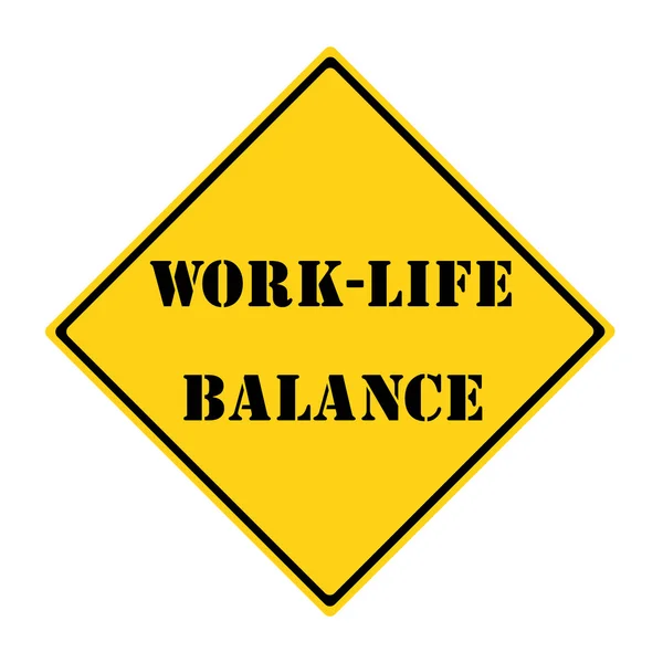 Signo de equilibrio de vida laboral — Foto de Stock