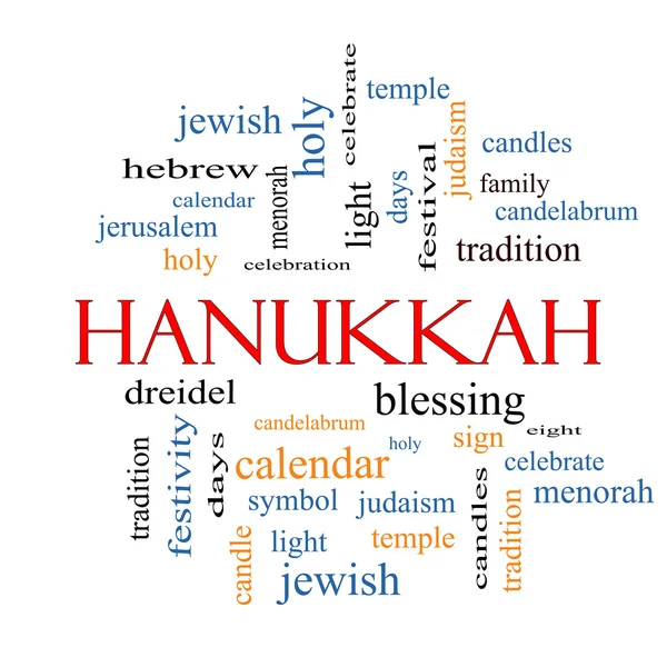 Hanukkah Word Cloud Concept — Stock Photo, Image