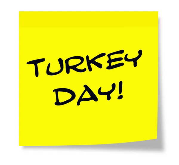 Turkey Day Sticky Note — Stock Photo, Image