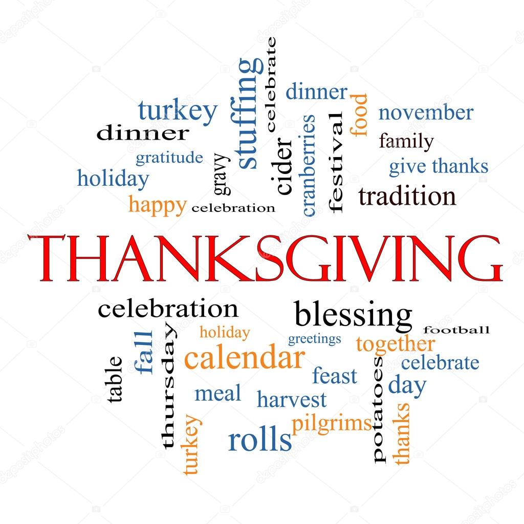Thanksgiving Word Cloud Concept