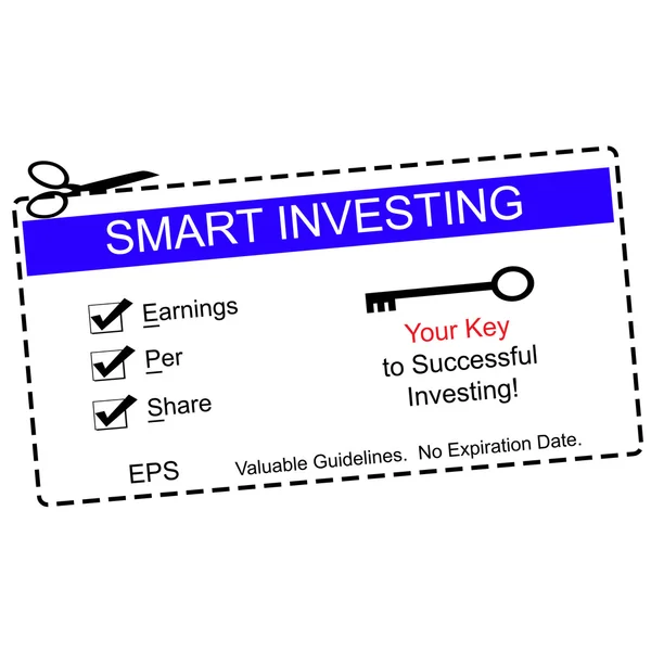 Cupón azul de inversión inteligente EPS — Foto de Stock