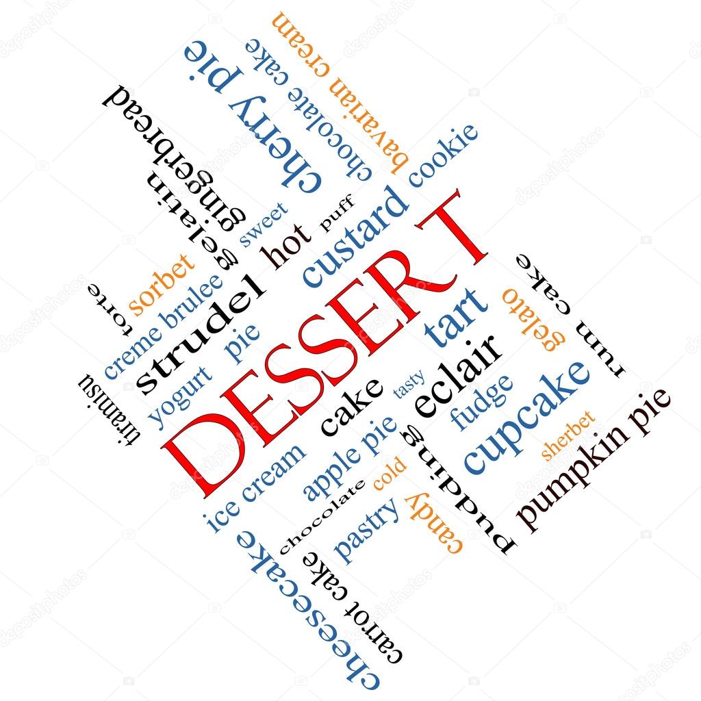 Dessert Word Cloud Concept Angled Stock Photo by 59408869
