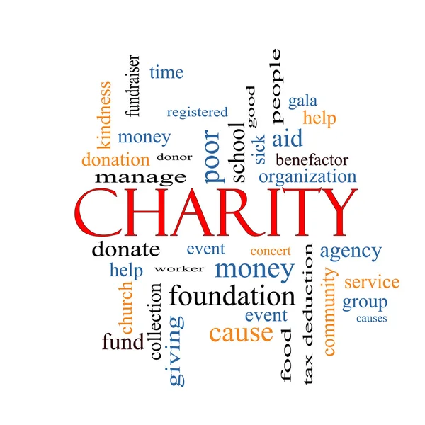 Charity Word Cloud Concept — Stock Photo, Image