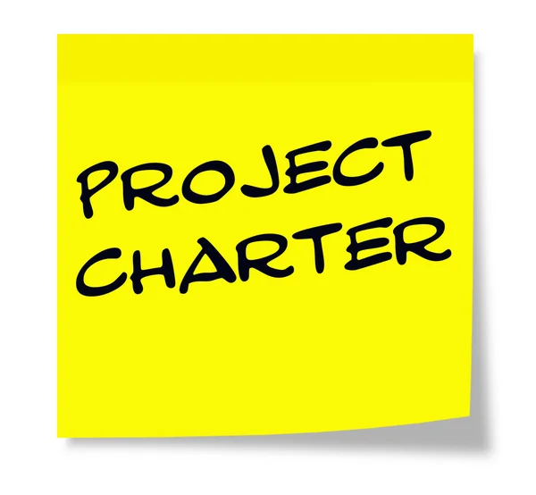 Projekt Charty na žlutý lístek s poznámkou — Stock fotografie