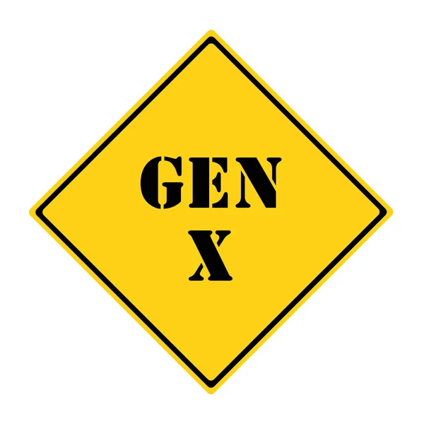 Gen x Zeichen — Stockfoto