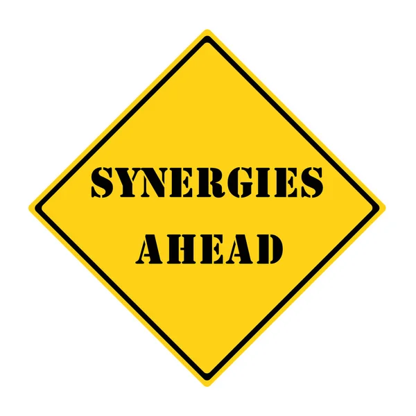 Synergy Ahead Sign — Stock Photo, Image