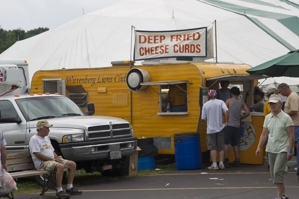 Weergave van Deep Fried kaas Curd Stand op Iola — Stockfoto