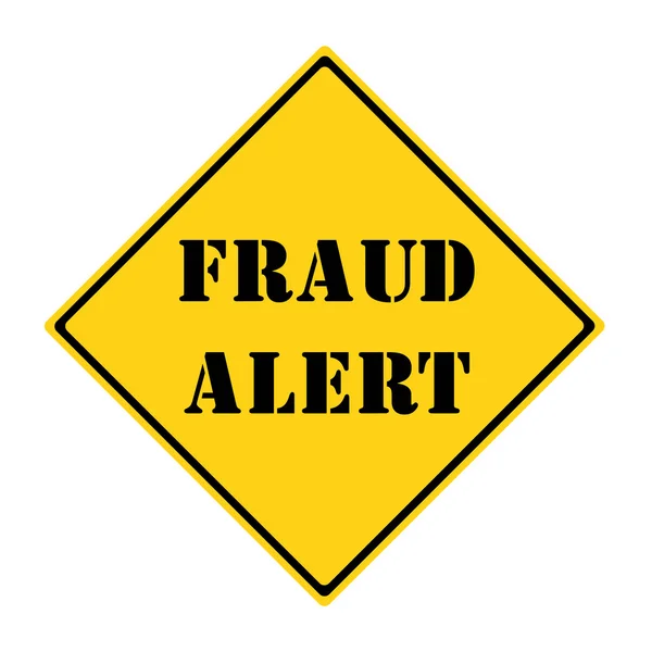 Sinal de alerta de fraude — Fotografia de Stock