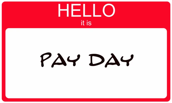 To Pay Day czerwony nazwa tagu — Zdjęcie stockowe