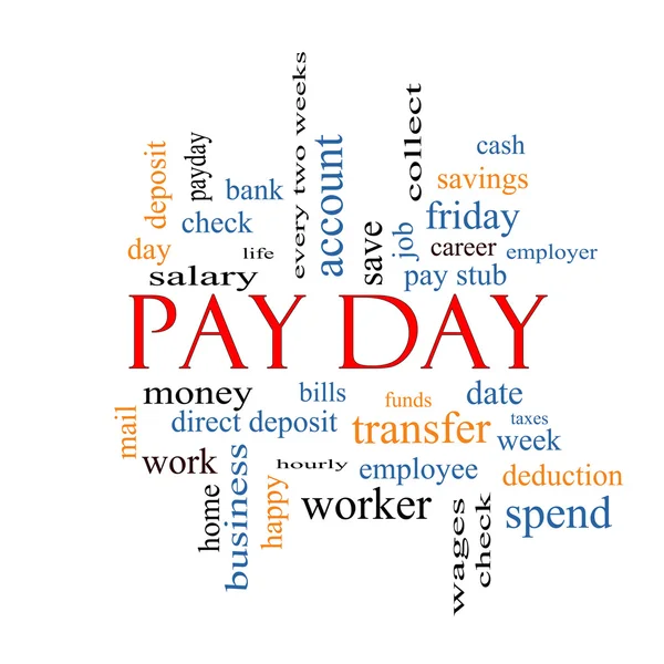 Jour de paye Word Cloud Concept — Photo