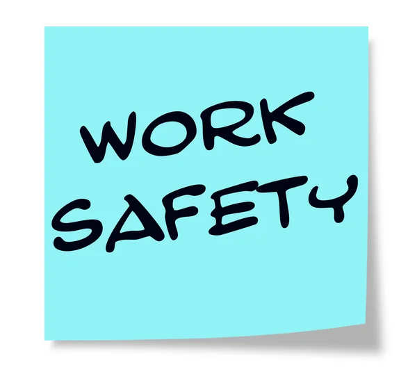 Work Safety written on a blue sticky note — Stock Photo, Image