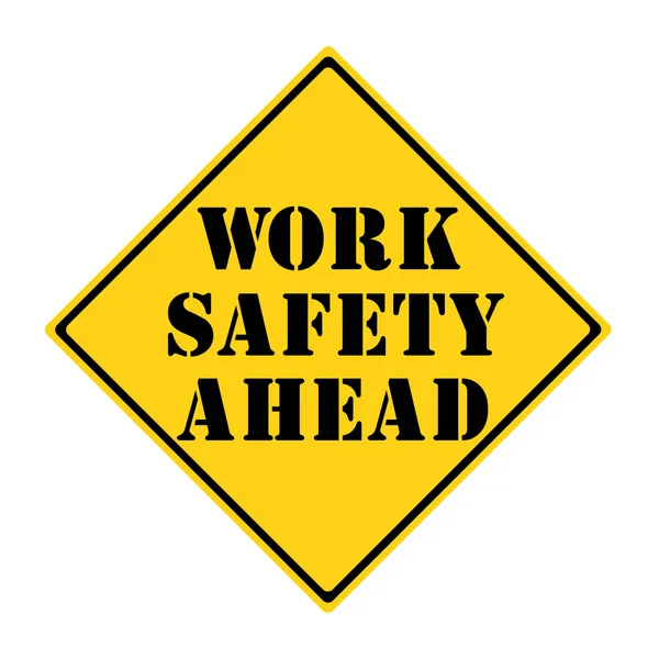 Arbete säkerhet Ahead tecken — Stockfoto