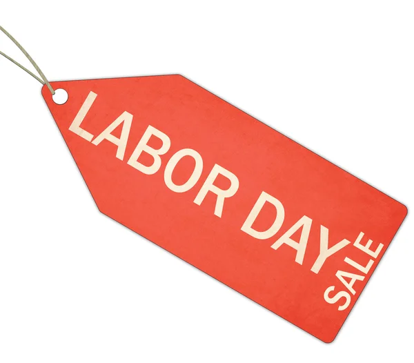 Red Labor Day Venta etiqueta — Foto de Stock