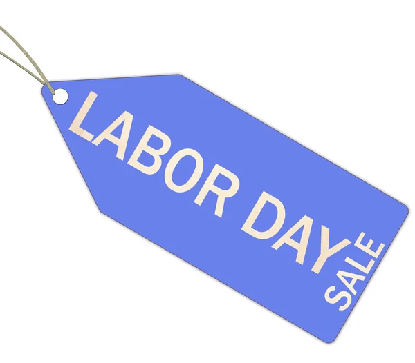 Blue Labor Day Venta etiqueta — Foto de Stock