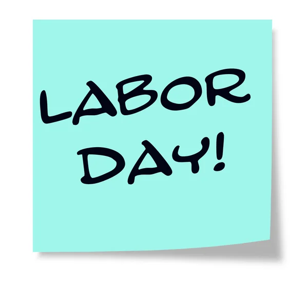 Labor Day written on a blue sticky note — Stock Photo, Image