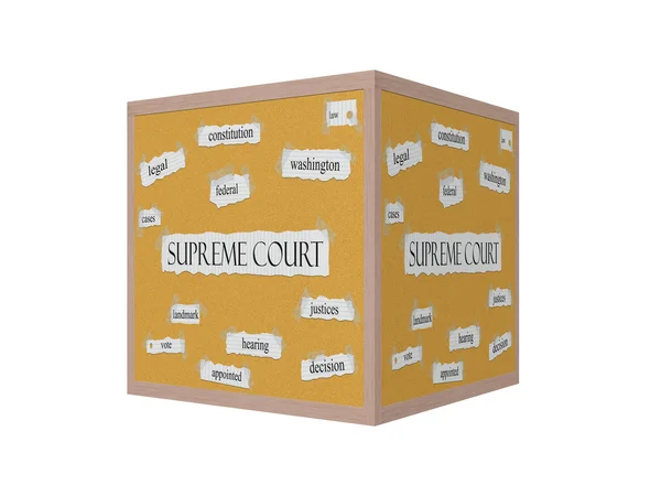 Supremo Tribunal 3D Corkboard Palavra Conceito — Fotografia de Stock