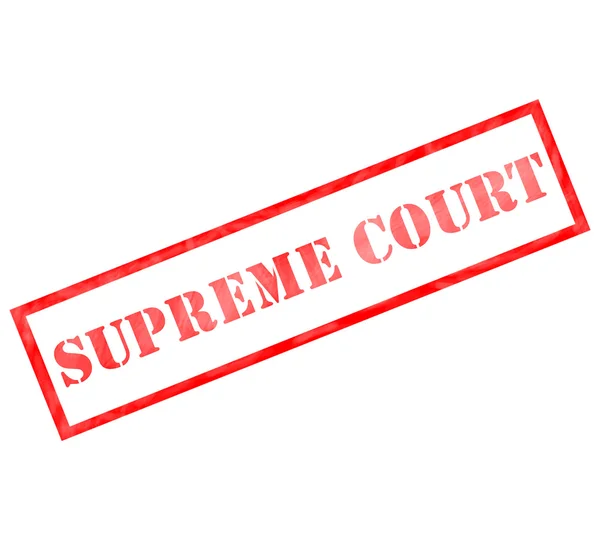 Red rectangle Supreme Court stamp — Stock Photo, Image