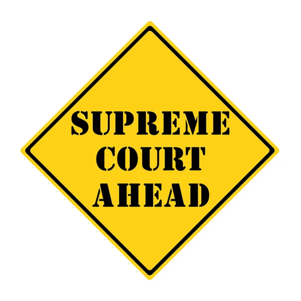 最高法院前面标志 — 图库照片