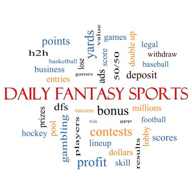 Daily Fantasy Sports Word Cloud Concept 