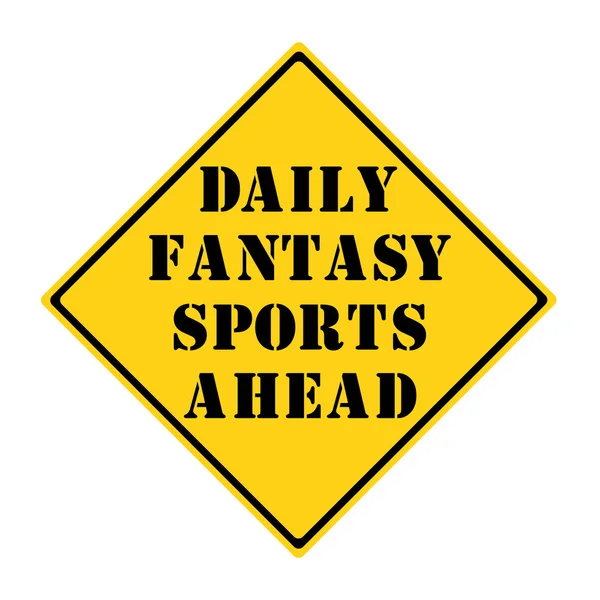 Daily Fantasy Sports Ahead Sign — Stock fotografie