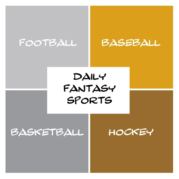 Daily Fantasy Sports Boxes and Rectangle Silver, Gold — Stock Photo, Image