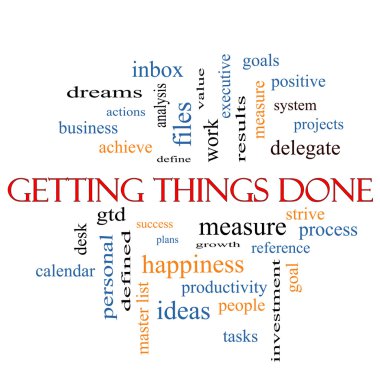 Getting Things Done Word Cloud Concept 
